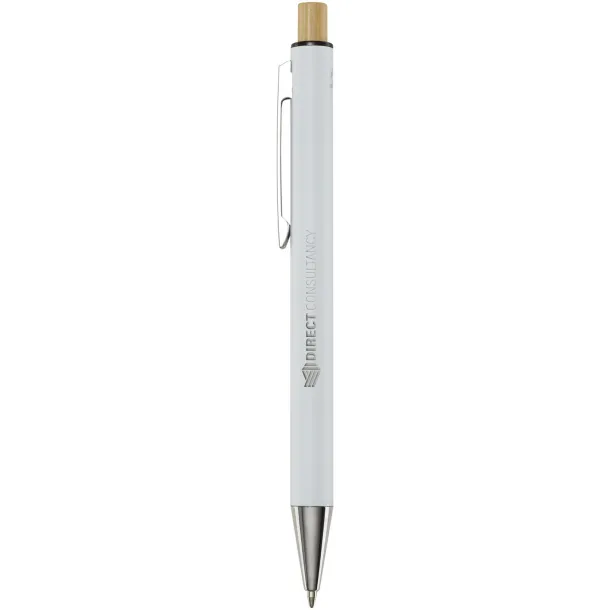 Cyrus recycled aluminium ballpoint pen (blue ink) White