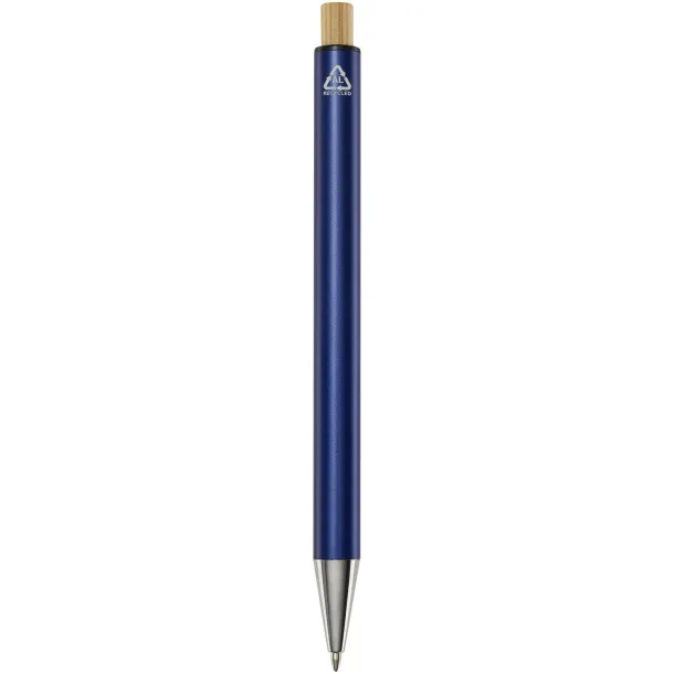 Cyrus recycled aluminium ballpoint pen (blue ink) Navy Blue