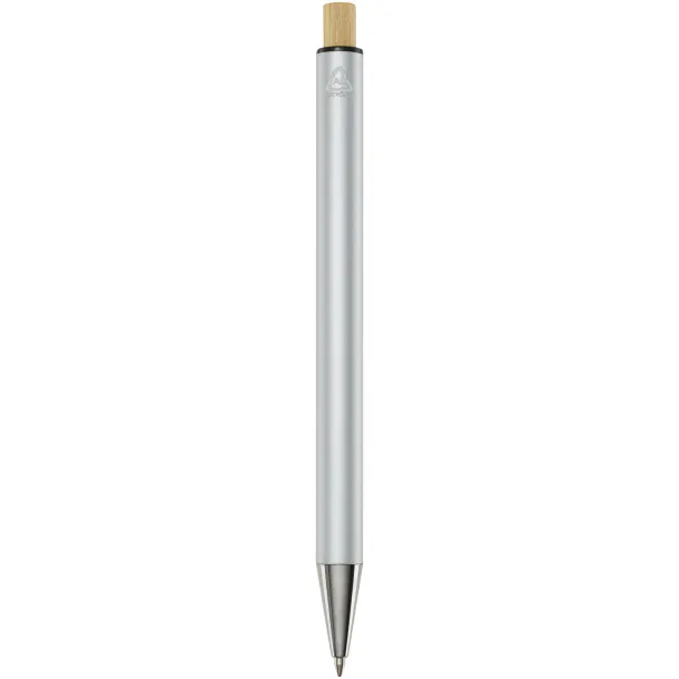 Cyrus reciklirana aluminijska kemijska olovka (plava tinta) Srebrna