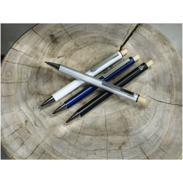 Cyrus recycled aluminium ballpoint pen (blue ink) Crna