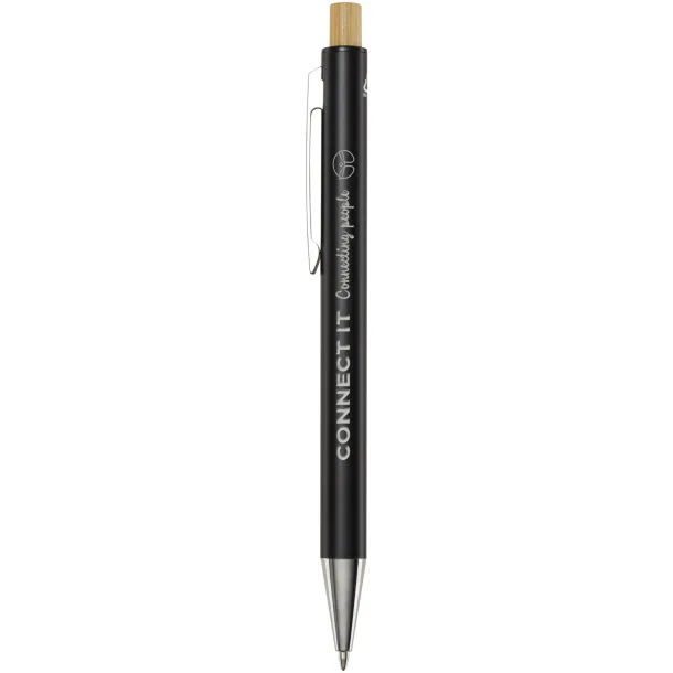 Cyrus reciklirana aluminijska kemijska olovka (plava tinta) Solid black