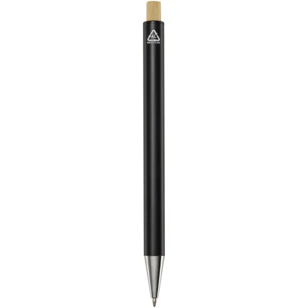 Cyrus reciklirana aluminijska kemijska olovka (plava tinta) Solid black