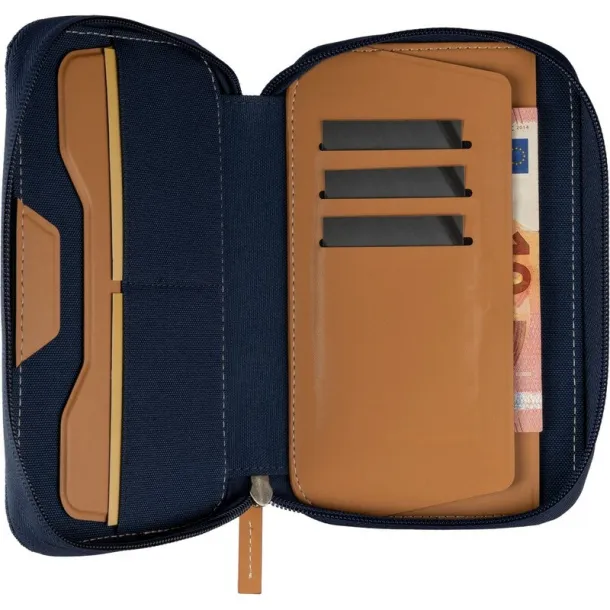  Travel wallet RPET Mornarski plava