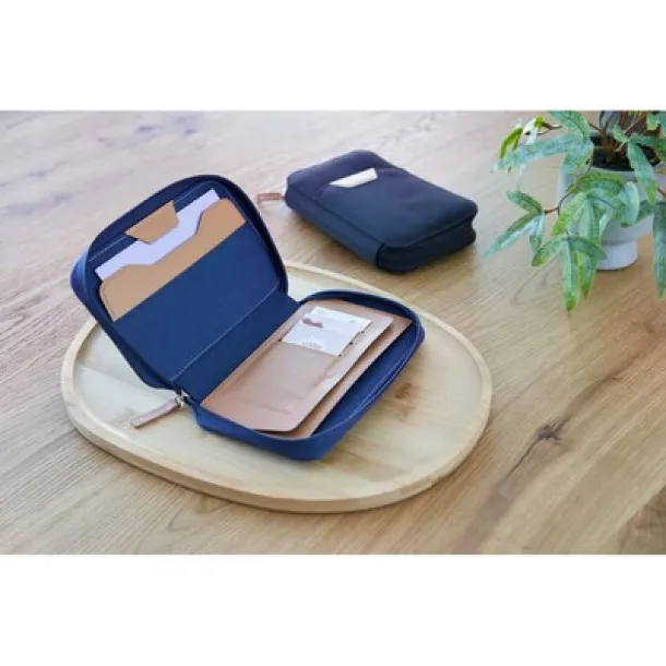  Travel wallet RPET navy blue