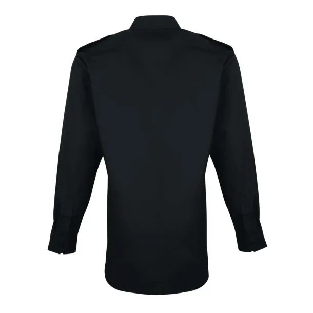  MEN’S LONG SLEEVE PILOT SHIRT - Premier Black