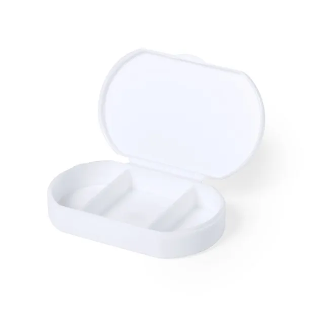  Antibacterial pill box with 3 compartments white