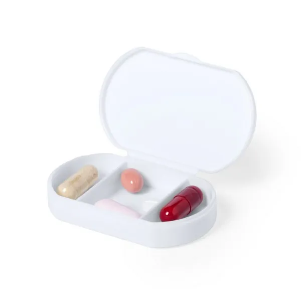  Antibacterial pill box with 3 compartments white