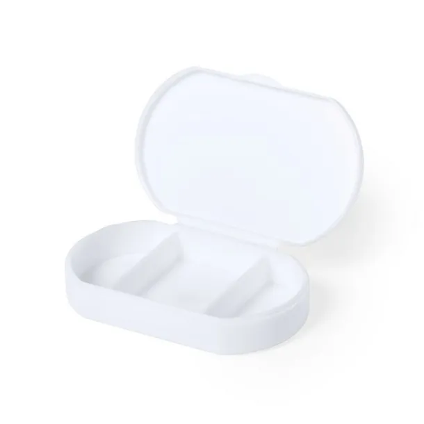  Antibacterial pill box with 3 compartments white