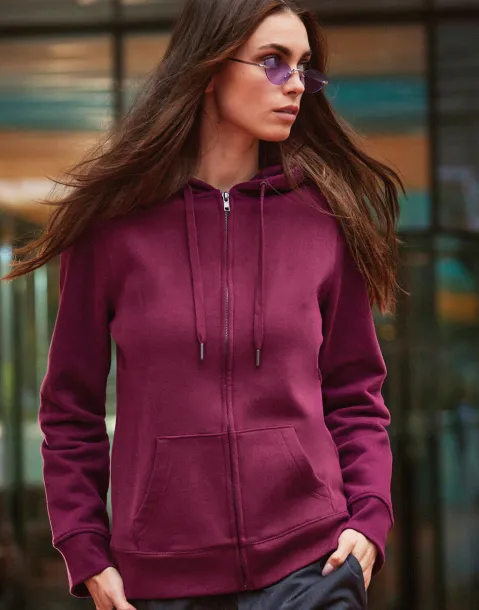 QUEEN Ženski hoodie s patentnim zatvaračem, 280 g/m² - B&C