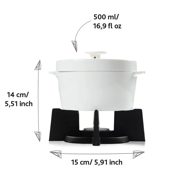  Pekač za sir - 500 ml - Boska Bijela Crna