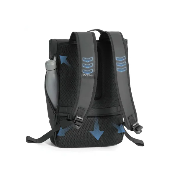 Urban Water Resistant Flap-top Backpack - XD Design Black Grey