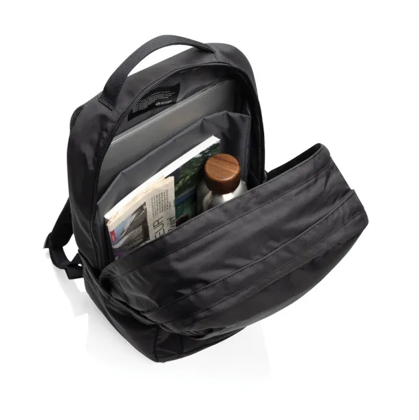 SP Aware™ Edin RPET 100% recycled 15.6 inch laptop backpack - Swiss Peak Black 