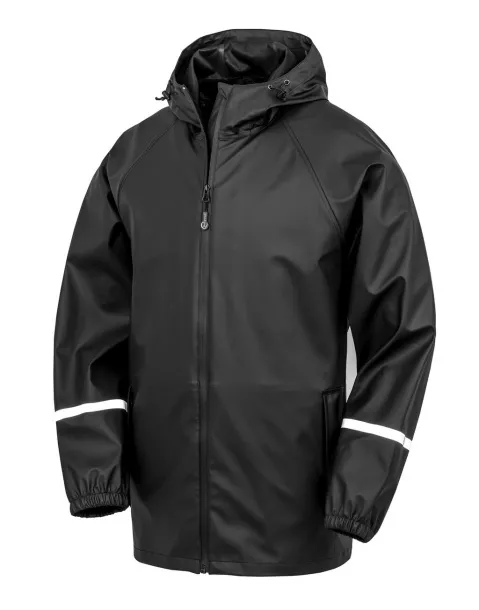 Prism Pu Waterproof Jacket - Result Recycled Black