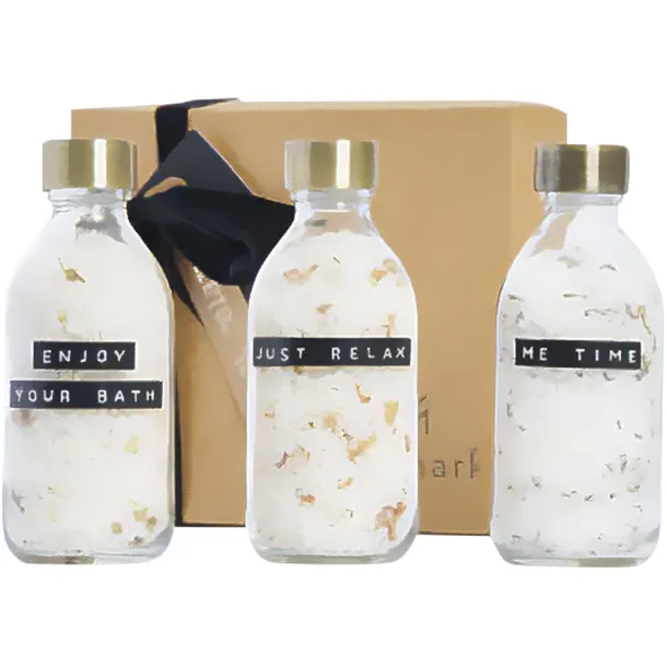 Wellmark Just Relax Poklon set za kupanje s 3 soli za kupanje, 200 ml - WELLmark Bijela