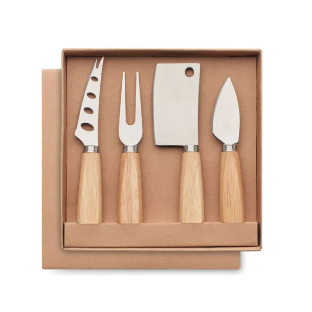 CAMEMBERT Set of 4 cheese knives Wood