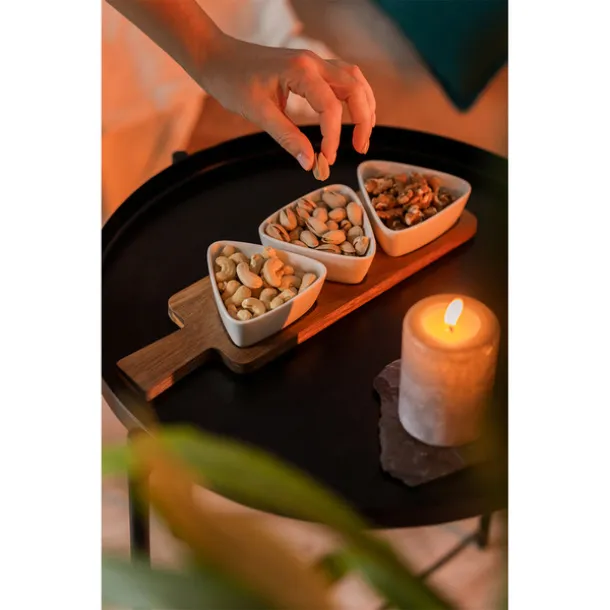 NARDO tray with bowls White