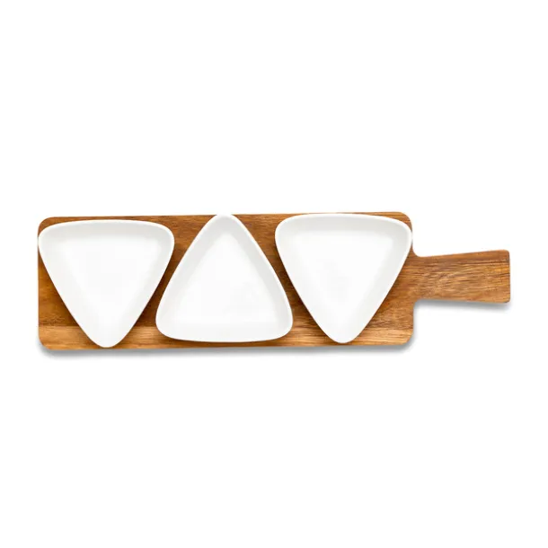 NARDO tray with bowls White