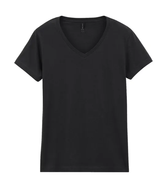  Softstyle® ženska kratka majica s V-izrezom, 144-153 g/m² - Gildan Crna