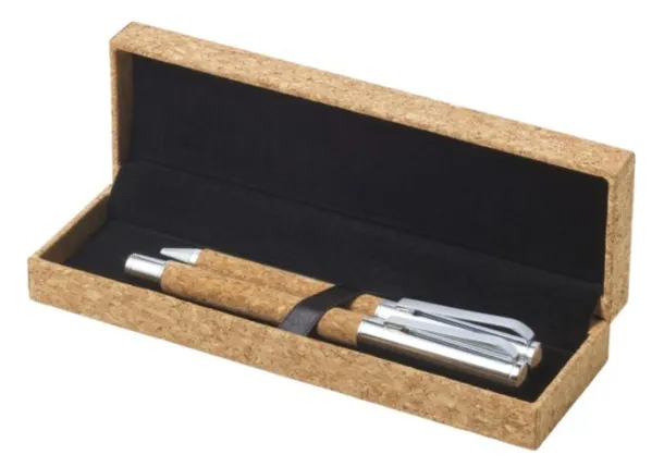 Elmer Cork writing set  brown