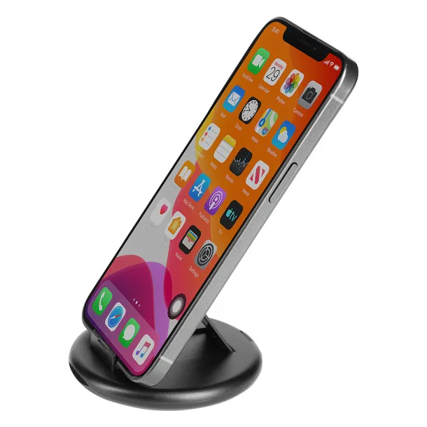 STOCK Plastic box with adapters and mobile phone stand Black