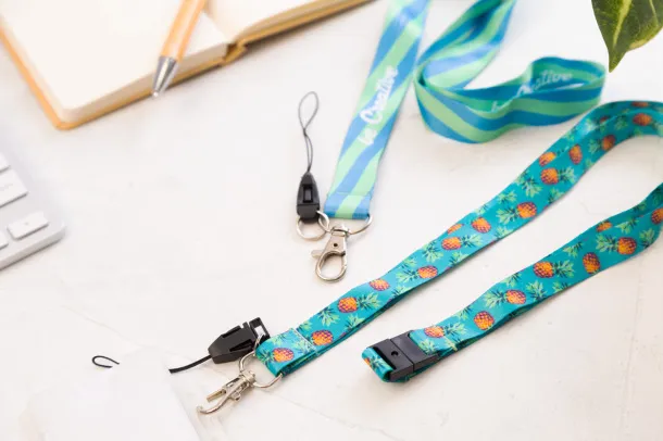 Subyard B custom sublimation lanyard White