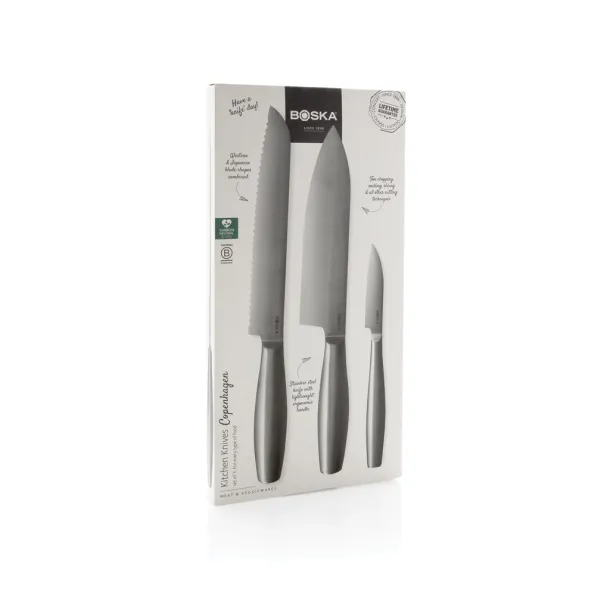 Copenhagen BOSKA Kitchen Knives, set of 3 - Boska steel 