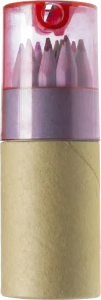 TERRENCE ABS and cardboard tube with pencils Crvena
