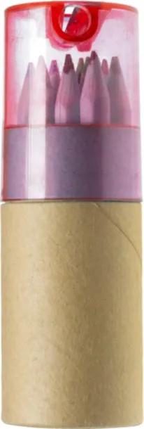 TERRENCE ABS and cardboard tube with pencils Crvena