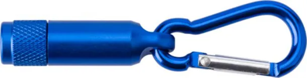 TRACY Aluminium mini torch with carabiner royal blue