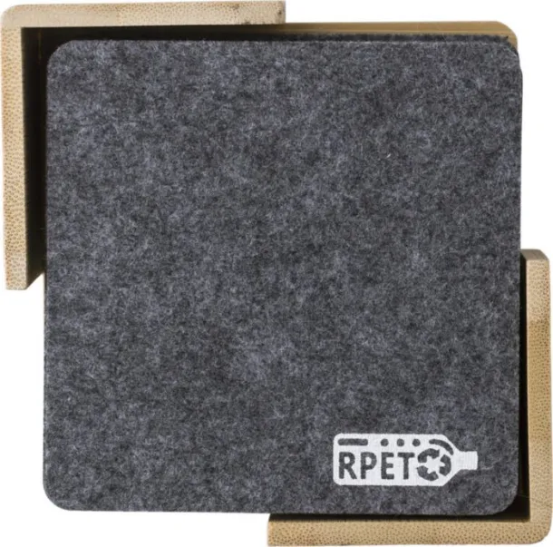 Lawrence rPET felt coaster set  grey