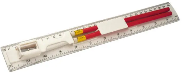 PASCALE PS ruler with pencil white