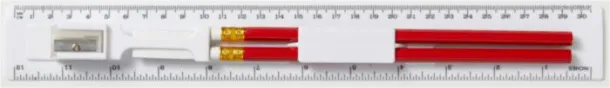 PASCALE PS ruler with pencil Bijela