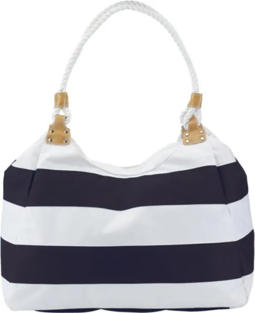 CHRISTOPHER Polyester (600D) beach bag blue white