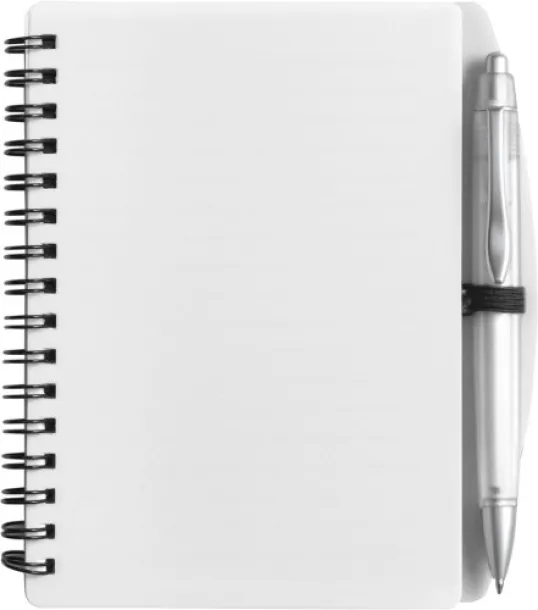 KIMORA PP notebook with ballpen white