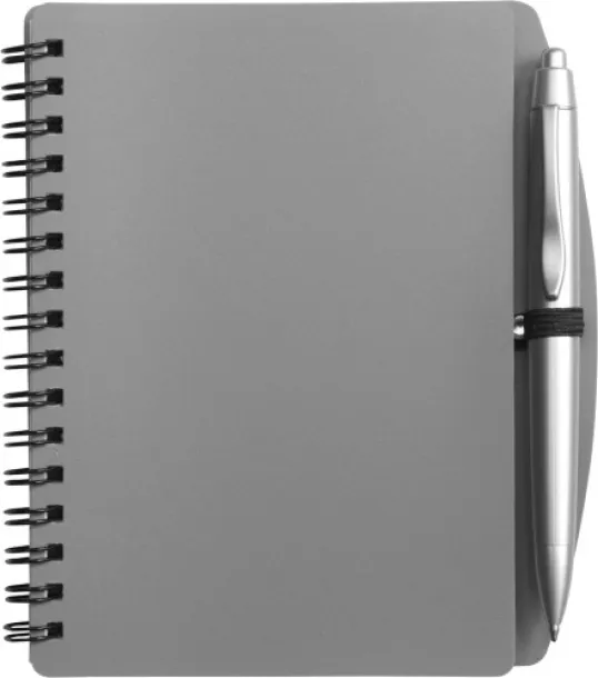 KIMORA PP notebook with ballpen grey