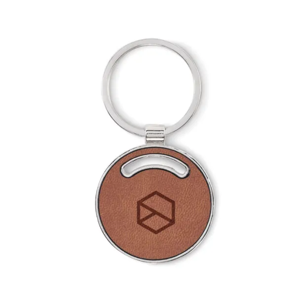 LIRCLE Round shape key ring Brown