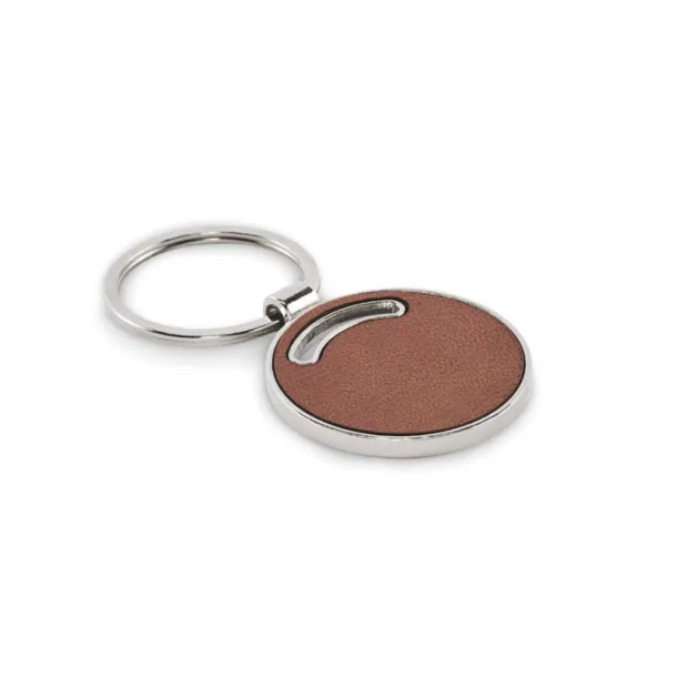 LIRCLE Round shape key ring Brown