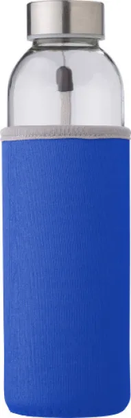 Nika Glass bottle (500 ml) with neoprene sleeve cobalt blue