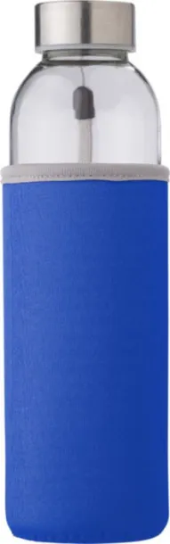 Nika Glass bottle (500 ml) with neoprene sleeve cobalt blue