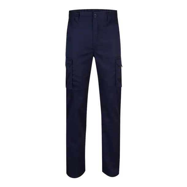 VL LUGH Multi-pocket stretch trousers (240g/m²) in cotton (46%), EME (38%) and polyester (16%) Navy Blue