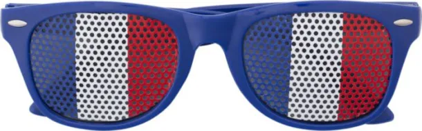 LEXI Plexiglass sunglasses with country flag blue white