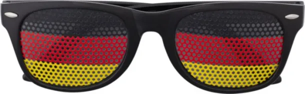 LEXI Plexiglass sunglasses with country flag black red