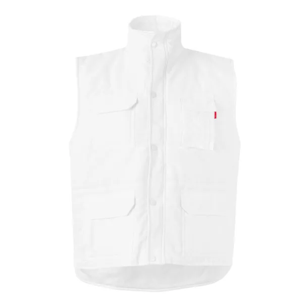 VL MEFITIS Multi-pocket padded vest (220g/m²), in polyester (100%) White