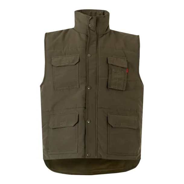 VL MEFITIS Multi-pocket padded vest (220g/m²), in polyester (100%) Army green