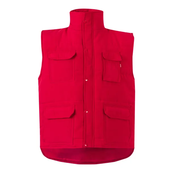 VL MEFITIS Multi-pocket padded vest (220g/m²), in polyester (100%) Red