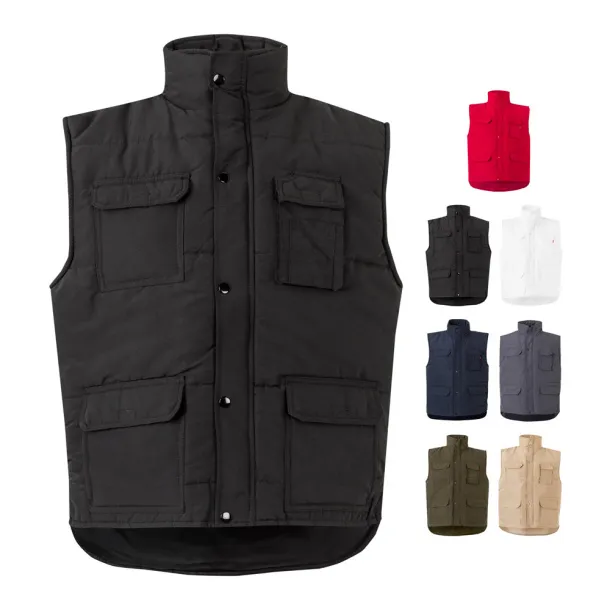 VL MEFITIS Multi-pocket padded vest (220g/m²), in polyester (100%)