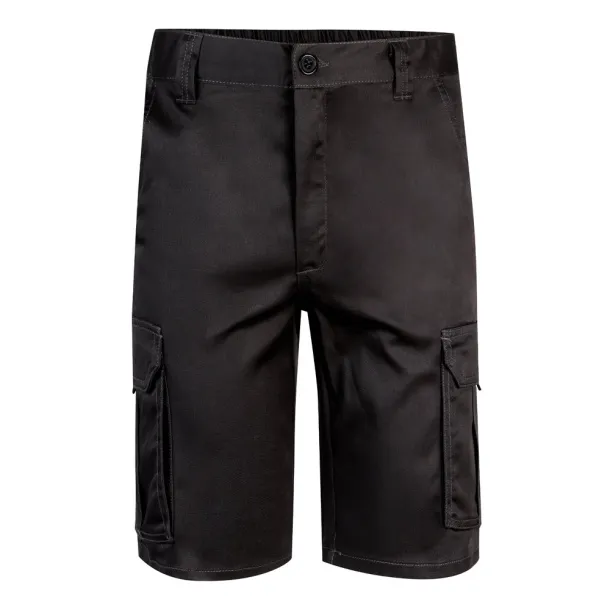 VL HEBE Multi-pocket stretch Bermuda shorts (240g/m²), in cotton (46%), EME (38%) and polyester (16%) Black