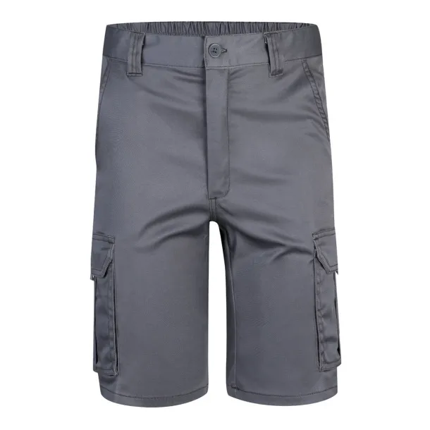 VL HEBE Multi-pocket stretch Bermuda shorts (240g/m²), in cotton (46%), EME (38%) and polyester (16%) Grey