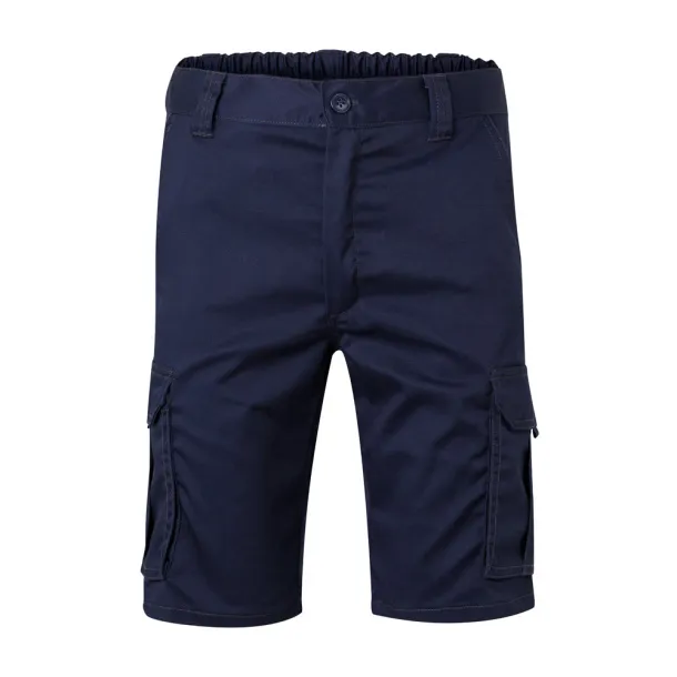 VL HEBE Multi-pocket stretch Bermuda shorts (240g/m²), in cotton (46%), EME (38%) and polyester (16%) Navy Blue