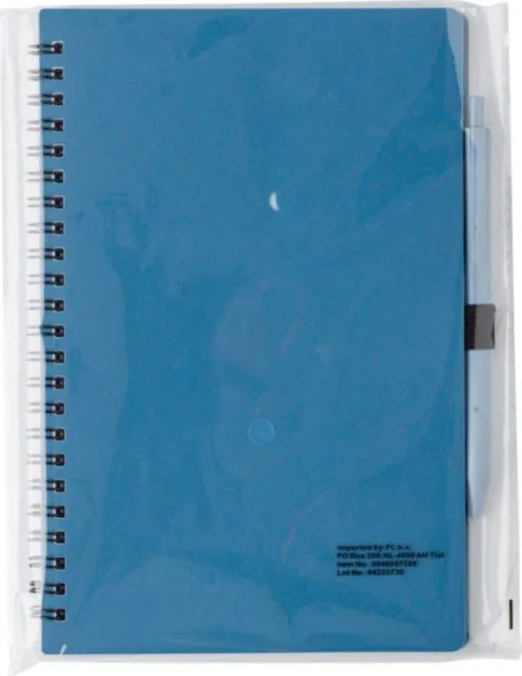 MASSIMO Wheat straw notebook with pen blue